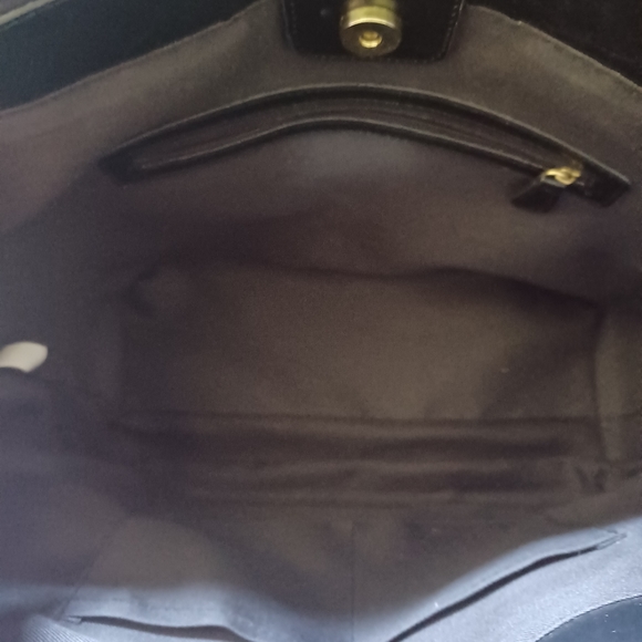 Black Croc Embossed Shoulder Tote Bag - Picture 7 of 12